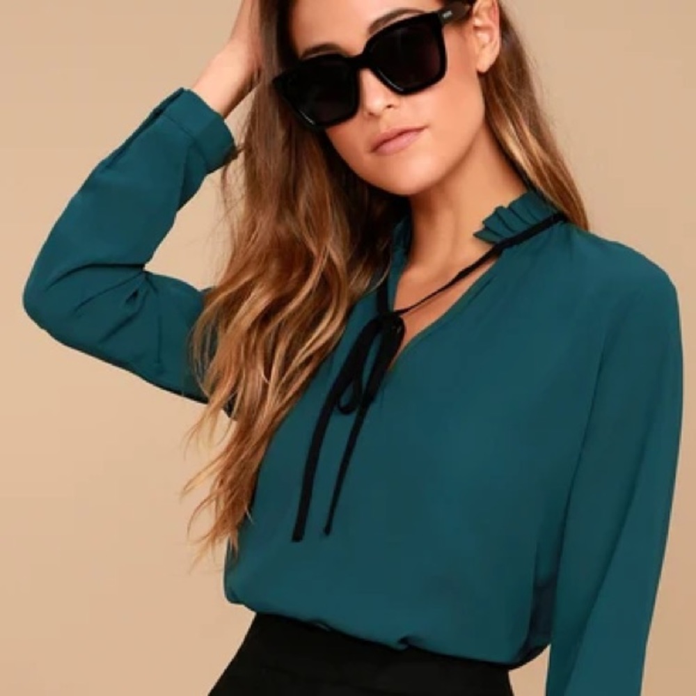 Small Teal Lulu’s Blouse